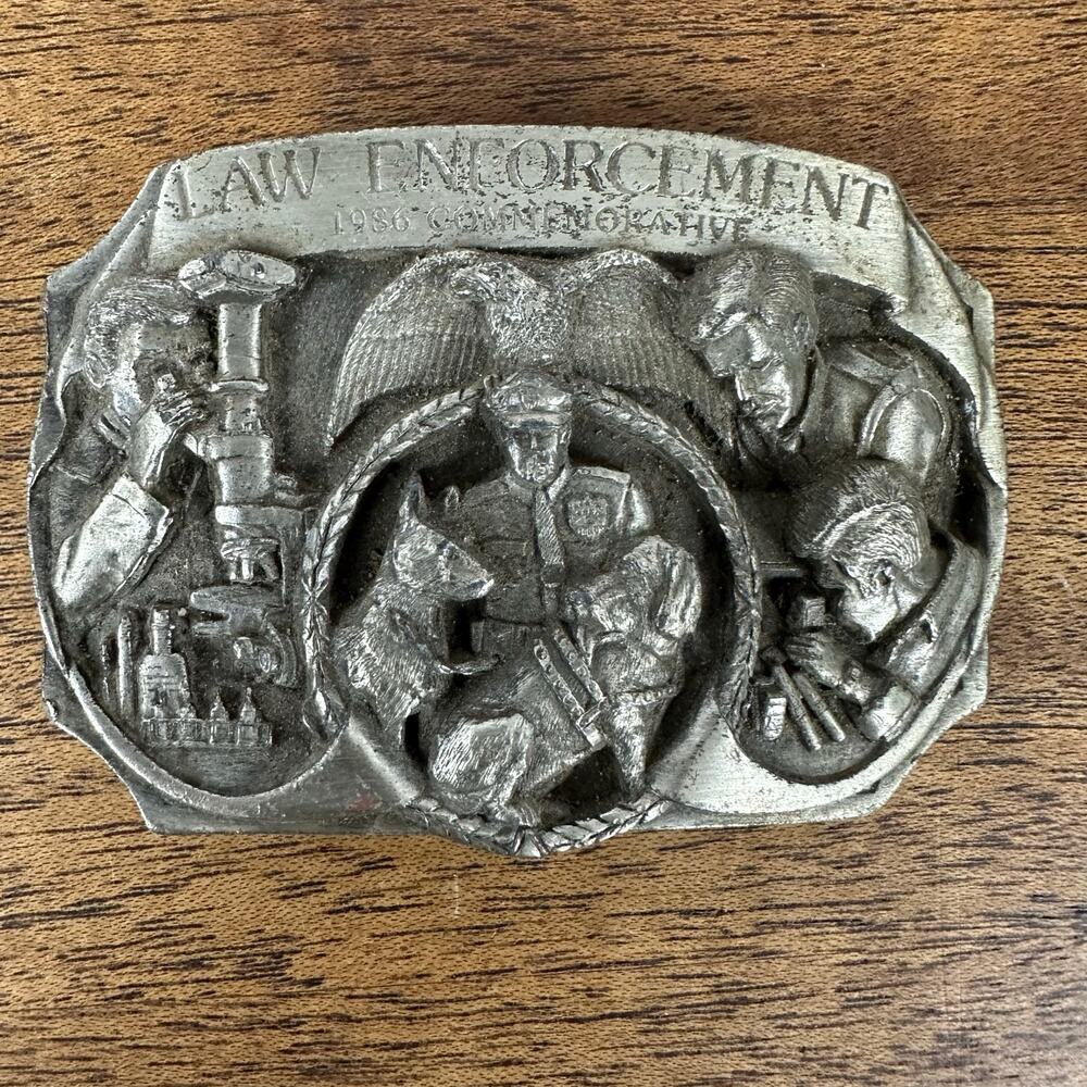 VTG 1983 Arroyo Grande Buckle Co Law Enforcement Belt Buckle USA #295/5000